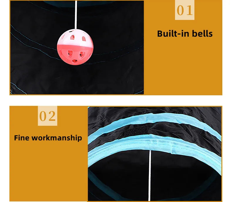 Cat Tunnel – Foldable Pet Play Tube with Breathable Design for Cats