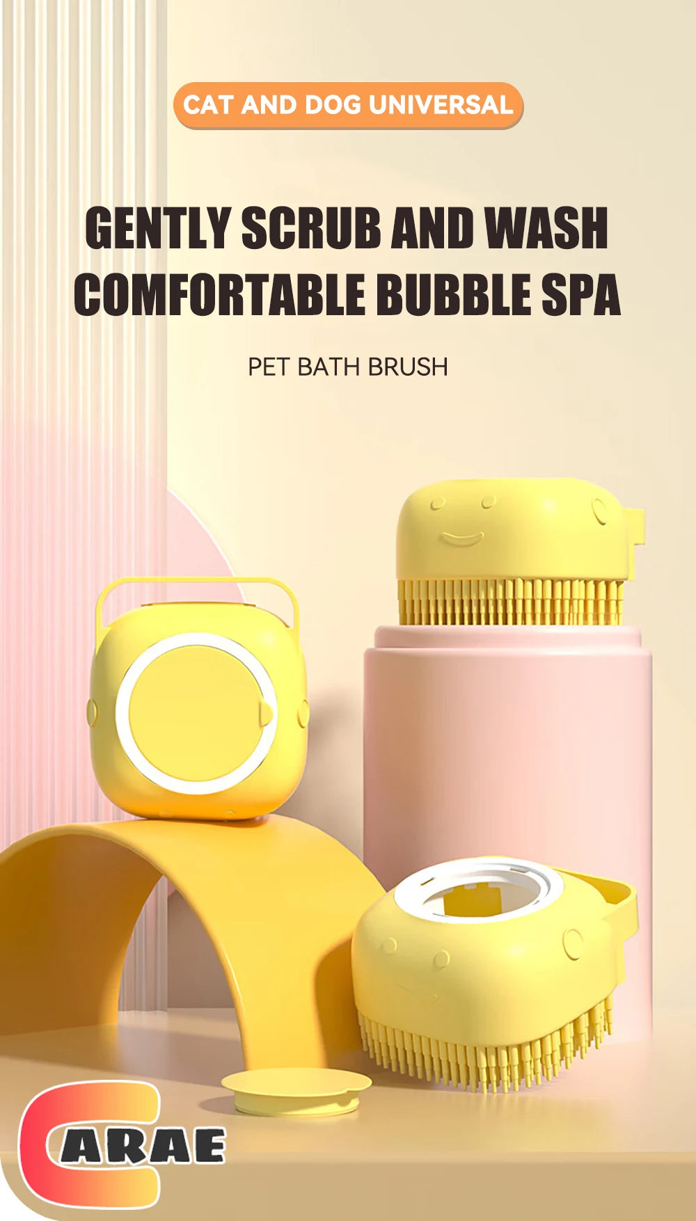 Silicone Dog & Cat Bath Brush