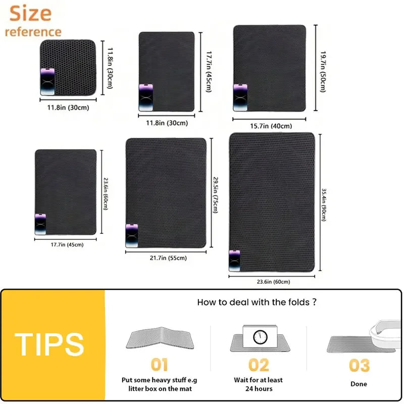 Large Non-Slip Cat Litter Mat