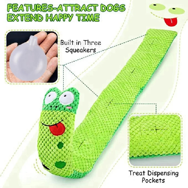 Dog Puzzle Feeder Plush Squeaky Toy