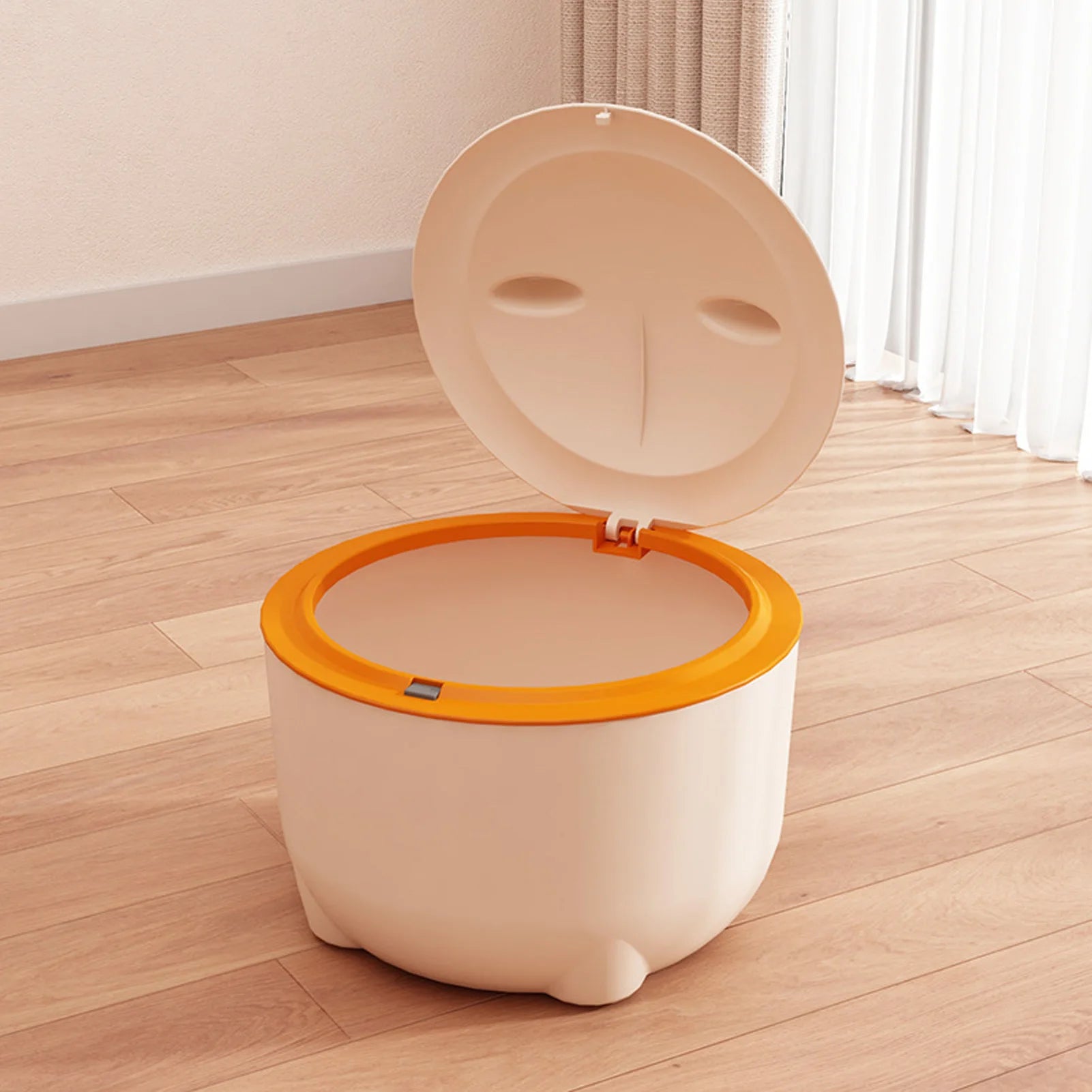 Cat Litter Trash Can with Press Lid