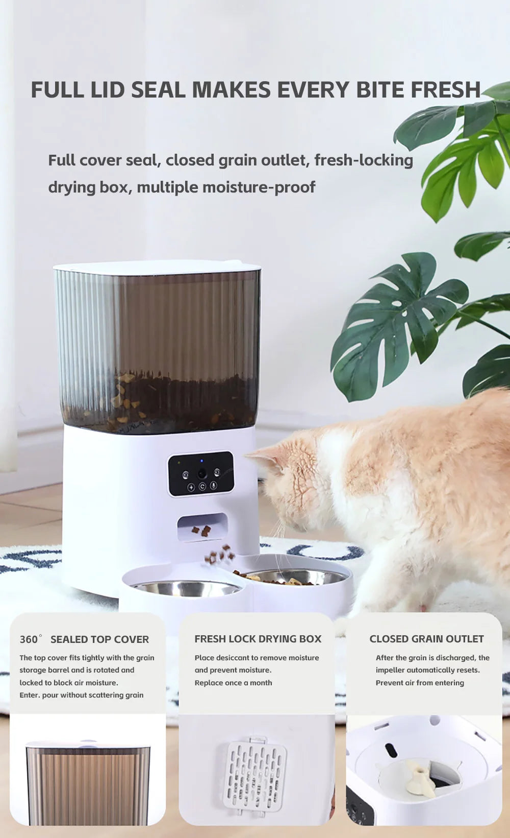 5L Smart Double Bowl Pet Feeder