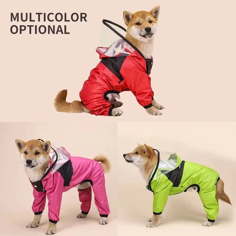 Dog Raincoat – The Dog Face Pet Clothes Jumpsuit