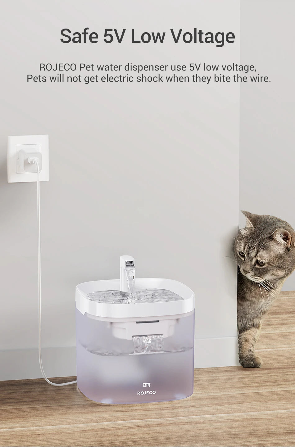 ROJECO Smart Pet Water Fountain