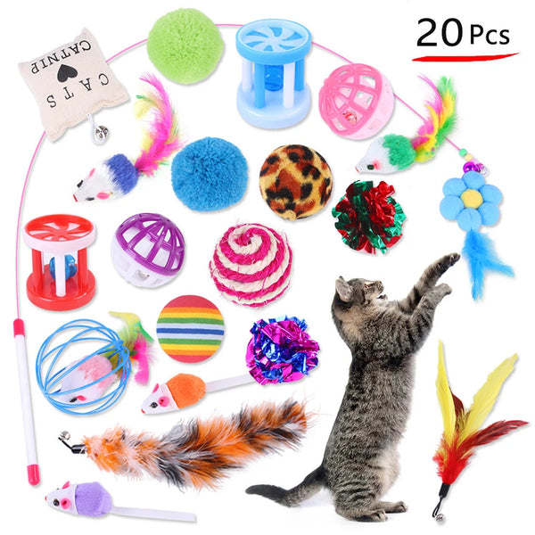 DualPet 20pcs Cat Toy Variety Set